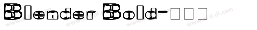 Blender Bold字体转换